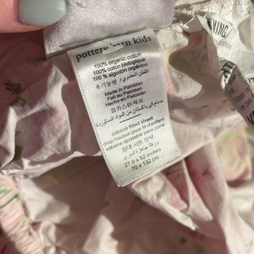 2 Pottery Barn Kids’ Floral Crib Sheets, EUC - Picture 7 of 7